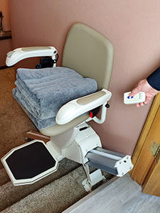 Laundry on a stair lift