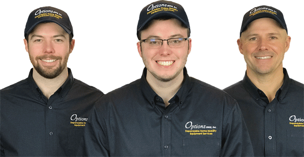 Three Options HME employees