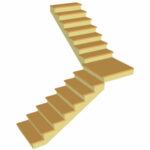 Stairs with 90 degree landing