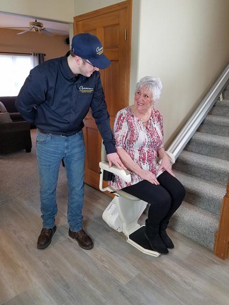 Stair-lift-installed-by-Options-HME Stair lift installed by Options HME